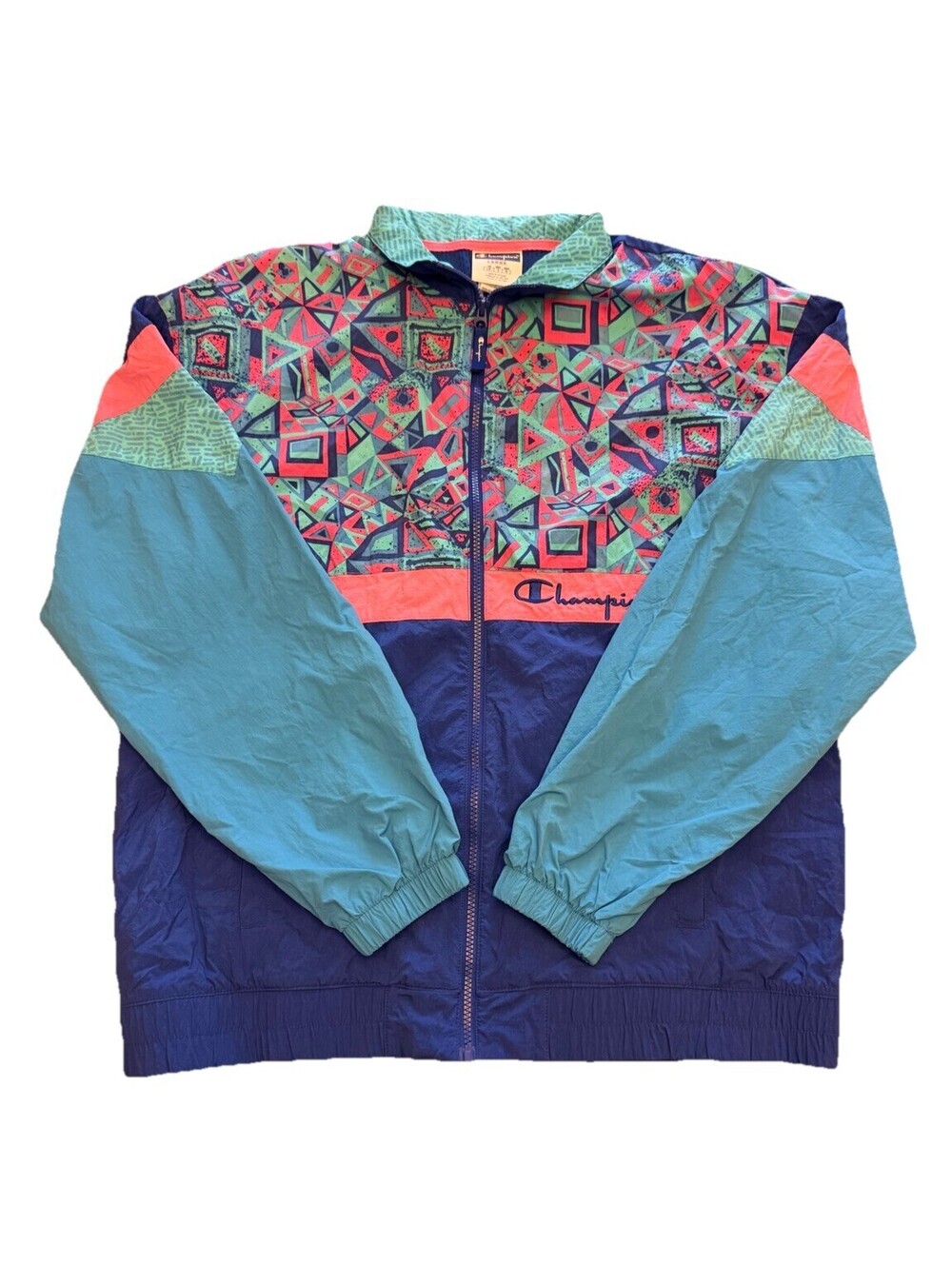 Champion x MTV Music Collab Jacket Mens Large Windbreaker Retro 90s Style
